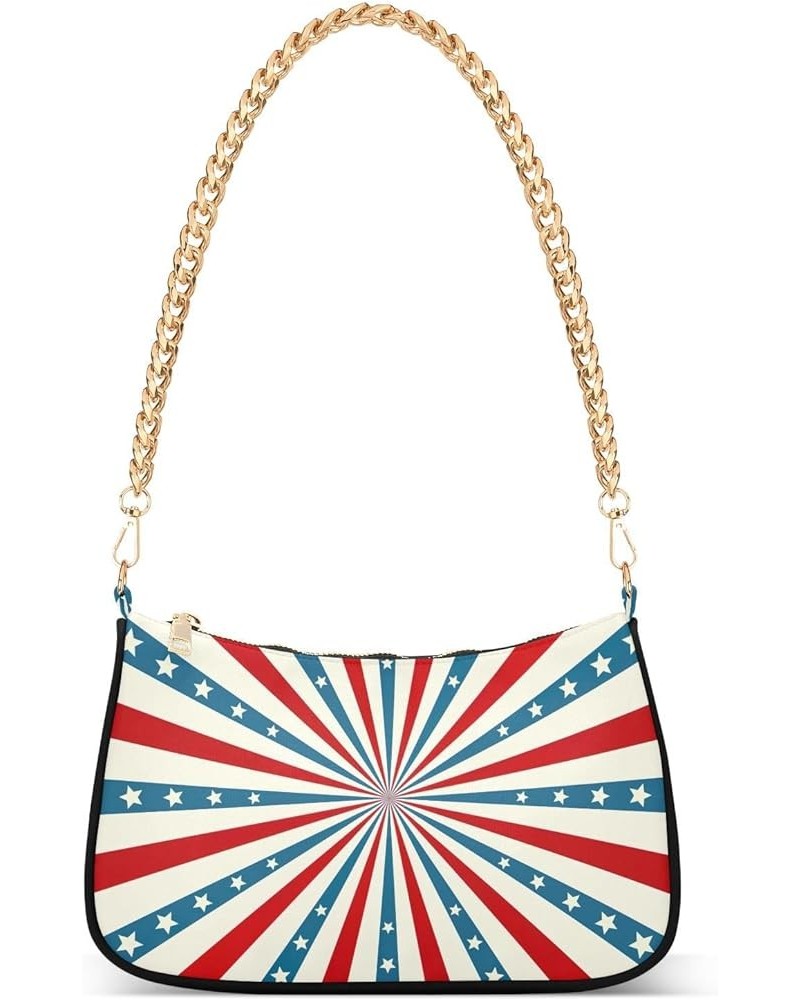 Cute Whale Ship Light Shoulder Bag Women, Polyester & Alloy Material, 7.1x11x2.8in Independence Day $15.89 Evening Bags