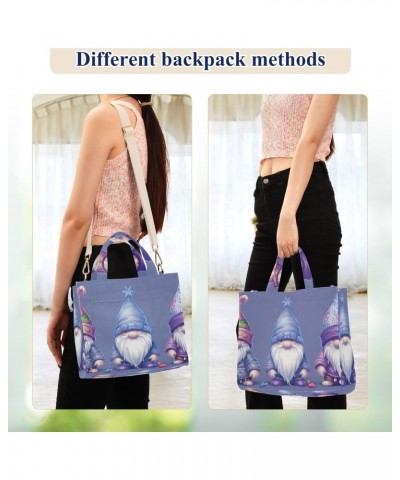 Cute Gnomes Dark Purple Corduroy Tote Bag for Women Hobo Crossbody Bag Purse Stylish Shoulder Handbag Messenger Bags, S $10.5...