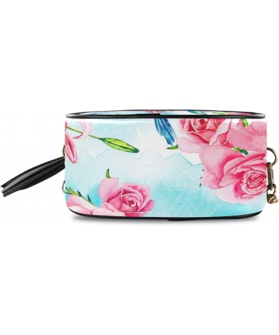 Women's Flowers Roses Lilies Tropical Birds Hummingbird Crossbody Bag Fashion Purses Bag Cross Body Bag Shoulder Handbag with...