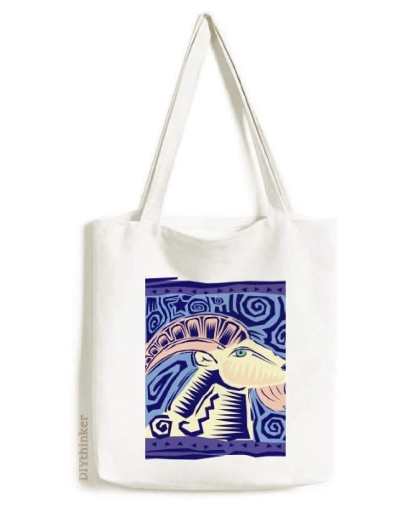 Constellation Aries Mexicon Culture Engraving Tote Canvas Bag Shopping Satchel Casual Handbag $18.59 Totes