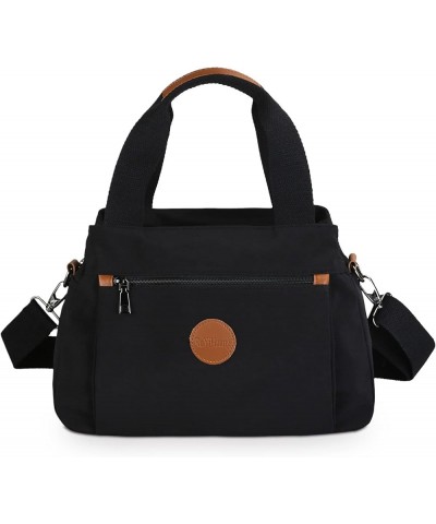 Fashion Women Handbag Ladies Canvas Shoulder Bag Women Bag MessengerBag Black B $29.52 Shoulder Bags