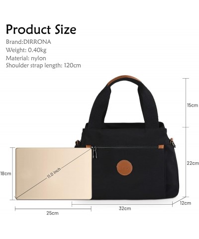 Fashion Women Handbag Ladies Canvas Shoulder Bag Women Bag MessengerBag Black B $29.52 Shoulder Bags