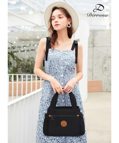 Fashion Women Handbag Ladies Canvas Shoulder Bag Women Bag MessengerBag Black B $29.52 Shoulder Bags