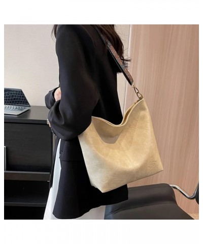 Stylish Hobo Shoulder Bags with Adjustable Strap, Big Tote, PU Leather Crossbody Slingbag White $23.60 Totes