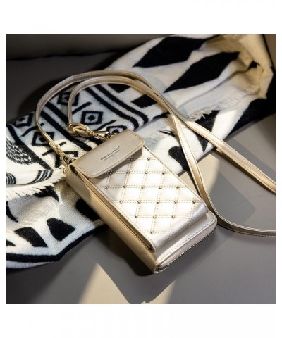 Small Crossbody Cell Phone Purse for Women RFID Blocking Cellphone Wallet Gold $14.99 Crossbody Bags