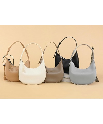 Women's Trendy Vegan Leather Shoulder Bag Dumpling Hobo Bag Small Totes Handbag Underarm Purse Satchel Gray $15.74 Totes