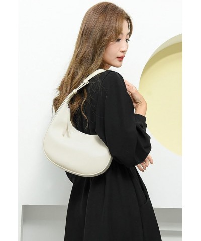 Women's Trendy Vegan Leather Shoulder Bag Dumpling Hobo Bag Small Totes Handbag Underarm Purse Satchel Gray $15.74 Totes