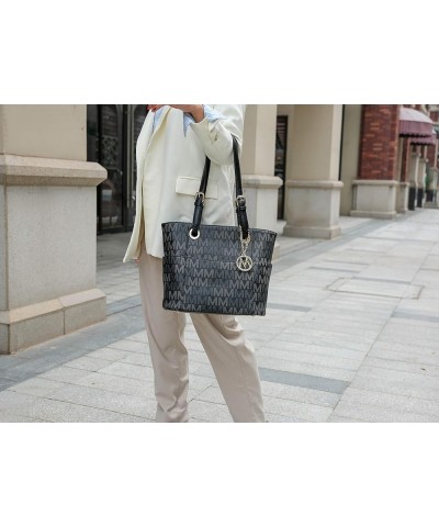 Tote Bag for Women, Signature Vegan Leather Pocketbook Shoulder bag Top-Handle Purse Tote Handbag Cavalli White $34.75 Satchels