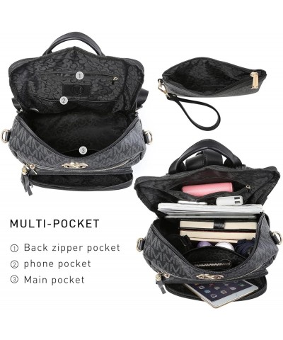 Women Fashion Backpack Purse Convertible Large Ladies Rucksack Travel Shoulder Bags Handbag Set 2pcs w/Tassel Black $31.19 Ba...