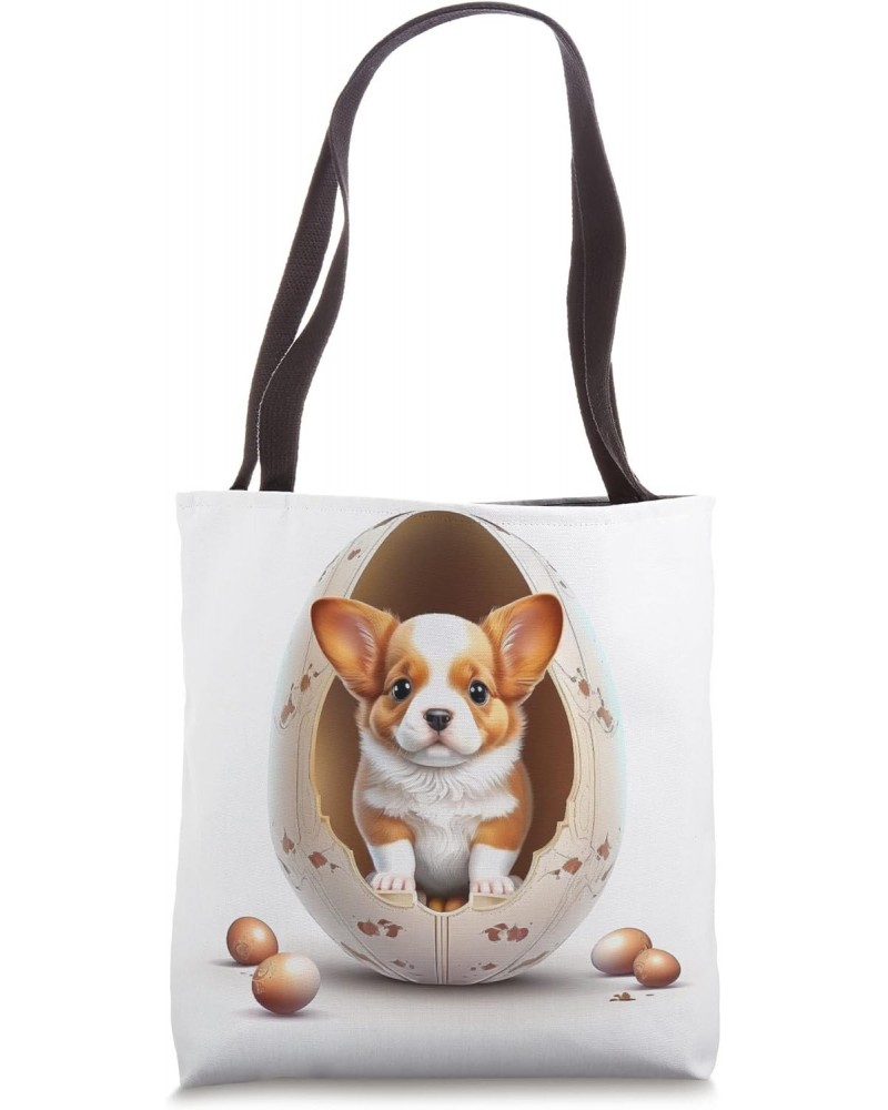 Funny dog in the egg Design dog owner Humor Sarcastic puppie Tote Bag $10.82 Totes