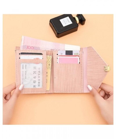 Wallet New Pearl Wallet Short Soft Leather Clip Fashion Three Fold Korean Student's Wallet Small Rabbit Wallet (Color : Green...