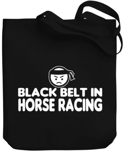 BLACK BELT IN Horse Racing Canvas Tote Bag 10.5" x 16" x 4 $20.39 Totes