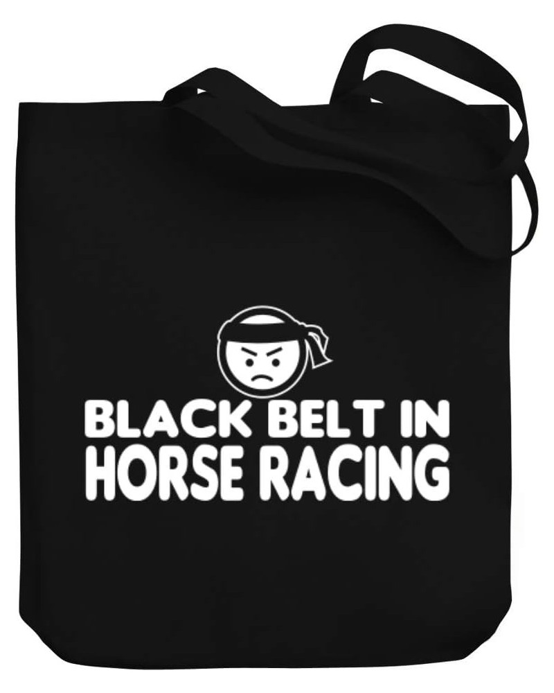 BLACK BELT IN Horse Racing Canvas Tote Bag 10.5" x 16" x 4 $20.39 Totes