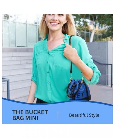 The Bucket Bags for Women, Mini Leathe Bucket Bag Purses Drawstring Closure Crossbody Handbags Hobo Bag (Rose Red) B-blue $20...