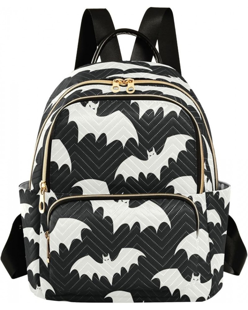 Fashion Backpack Mini Backpack Purse Casual Daily Backpack White Bat for Travel for College Work Medium $22.79 Backpacks