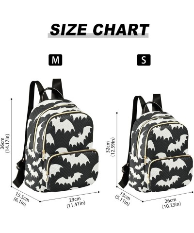 Fashion Backpack Mini Backpack Purse Casual Daily Backpack White Bat for Travel for College Work Medium $22.79 Backpacks