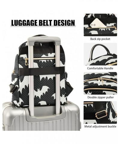 Fashion Backpack Mini Backpack Purse Casual Daily Backpack White Bat for Travel for College Work Medium $22.79 Backpacks