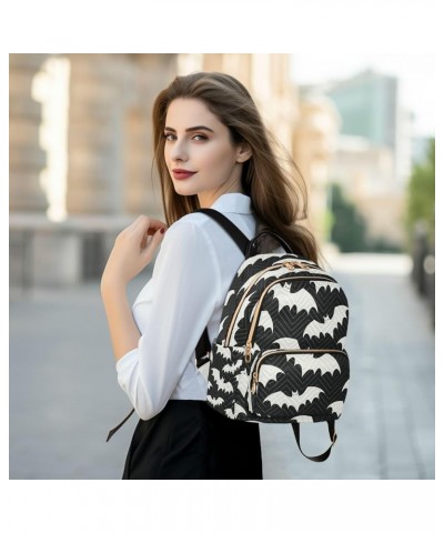 Fashion Backpack Mini Backpack Purse Casual Daily Backpack White Bat for Travel for College Work Medium $22.79 Backpacks