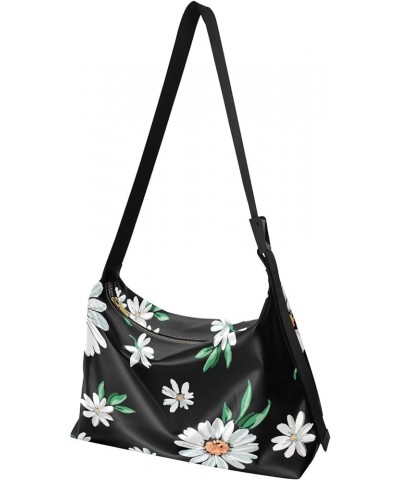 Women's Crossbody Bags,White Daisy PU Leather Crossbody Bags, Women's Shoulder Bags Purse，Women's Hobo Handbag Color01 $14.85...