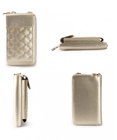 Small Crossbody Cell Phone Purse for Women RFID Blocking Cellphone Wallet Gold $14.99 Crossbody Bags