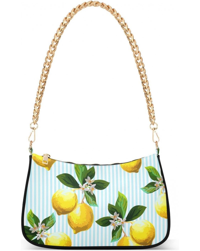 Lemons Shoulder Bag for Women Small Purse Chain Shoulder Bag Shoulder Purse with Chain Strap for Wife Women $12.00 Shoulder Bags