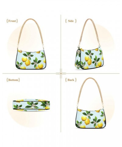 Lemons Shoulder Bag for Women Small Purse Chain Shoulder Bag Shoulder Purse with Chain Strap for Wife Women $12.00 Shoulder Bags