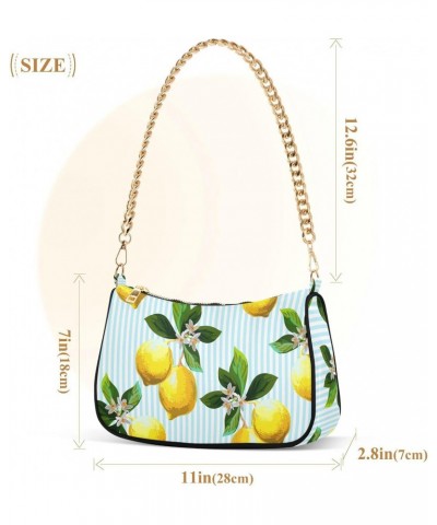 Lemons Shoulder Bag for Women Small Purse Chain Shoulder Bag Shoulder Purse with Chain Strap for Wife Women $12.00 Shoulder Bags