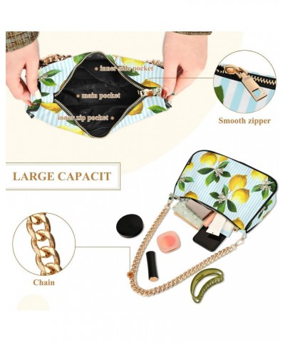 Lemons Shoulder Bag for Women Small Purse Chain Shoulder Bag Shoulder Purse with Chain Strap for Wife Women $12.00 Shoulder Bags