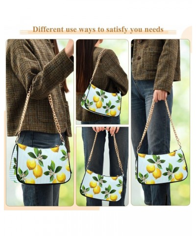 Lemons Shoulder Bag for Women Small Purse Chain Shoulder Bag Shoulder Purse with Chain Strap for Wife Women $12.00 Shoulder Bags