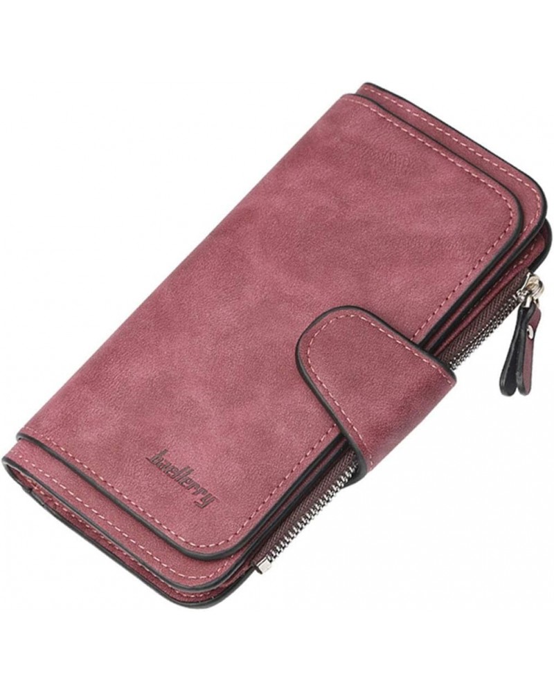 Wallet for Women Leather Clutch Purse Long Ladies Credit Card Holder Organizer Red $13.56 Wallets