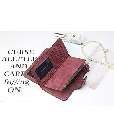 Wallet for Women Leather Clutch Purse Long Ladies Credit Card Holder Organizer Red $13.56 Wallets