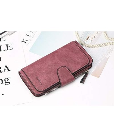 Wallet for Women Leather Clutch Purse Long Ladies Credit Card Holder Organizer Red $13.56 Wallets