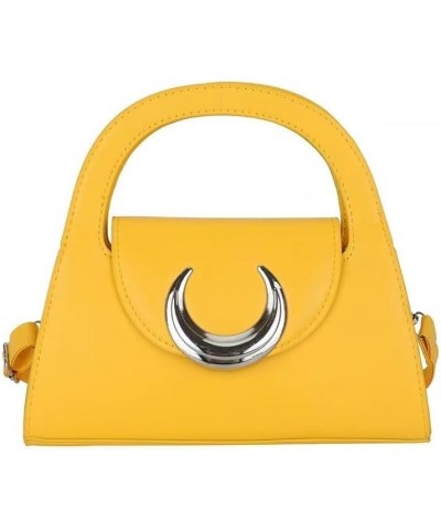 Mini Purse for Women Small Handbags with Crescent Moon Going out Crossbody Bag Crescent Bags for Girls Women Yellow $13.16 Cr...