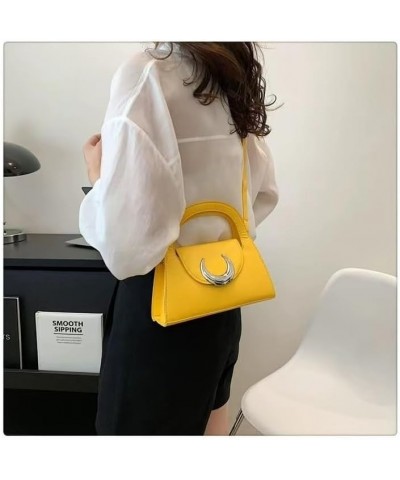 Mini Purse for Women Small Handbags with Crescent Moon Going out Crossbody Bag Crescent Bags for Girls Women Yellow $13.16 Cr...