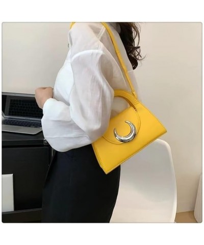 Mini Purse for Women Small Handbags with Crescent Moon Going out Crossbody Bag Crescent Bags for Girls Women Yellow $13.16 Cr...