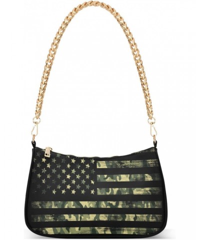 American Flag Camouflage Vintage Small Chain Shoulder Bag for Women Travel Hobo Tote Handbag Clutch Purse with Zipper $13.20 ...