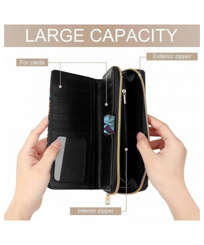 Underwater Shellfish Womens Leather Wallets Slim Card Holder Purse RFID Blocking Bifold Clutch Handbag Zippered Pocket $21.41...