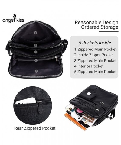 Designer Crossbody Purses For Women Zipper Pocketbook Bags With Adjustable Straps 1black $16.00 Crossbody Bags