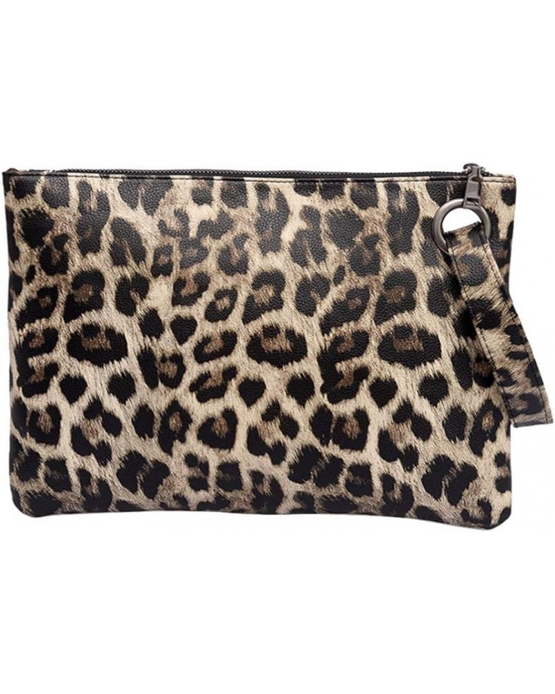 Leopard Handbag Wallet Purse Clutch Small Handbag Yellow Leopard Grain $10.65 Clutches