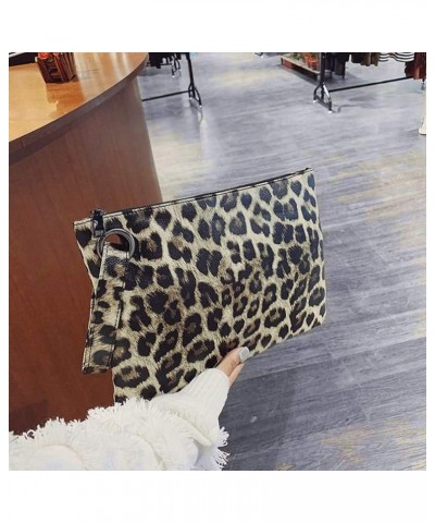 Leopard Handbag Wallet Purse Clutch Small Handbag Yellow Leopard Grain $10.65 Clutches