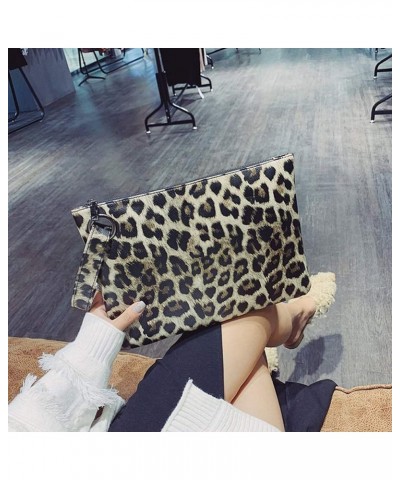 Leopard Handbag Wallet Purse Clutch Small Handbag Yellow Leopard Grain $10.65 Clutches