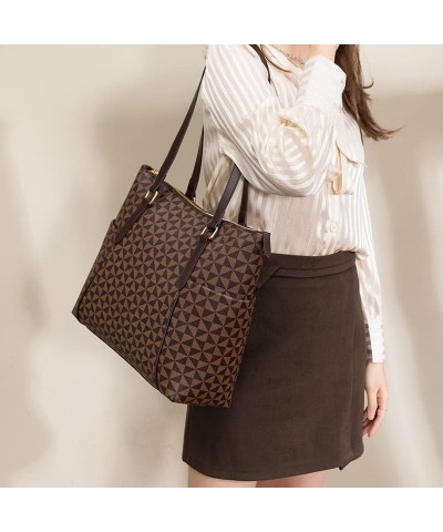 Large Tote Bag for Women, Designer PU Leather Shoulder Purse Handbag for Travel Work Shopping Coffee $18.90 Shoulder Bags