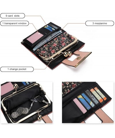 Women Wallet Leather Large Capacity Women's Handbag Large Capacity Long Wallet, with 10-card slots and clips, and Zero Wallet...