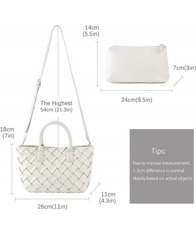 Tote Bag for Women Woven Hobo Handbag Shoulder Bag Satchel Fashion Beach Bag Large Top Handle Bag Purse White $30.24 Totes