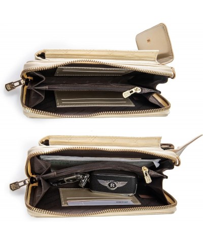 Small Crossbody Cell Phone Purse for Women RFID Blocking Cellphone Wallet Gold $14.99 Crossbody Bags