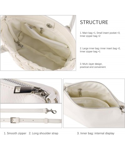 Tote Bag for Women Woven Hobo Handbag Shoulder Bag Satchel Fashion Beach Bag Large Top Handle Bag Purse White $30.24 Totes