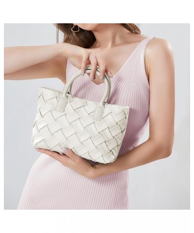 Tote Bag for Women Woven Hobo Handbag Shoulder Bag Satchel Fashion Beach Bag Large Top Handle Bag Purse White $30.24 Totes