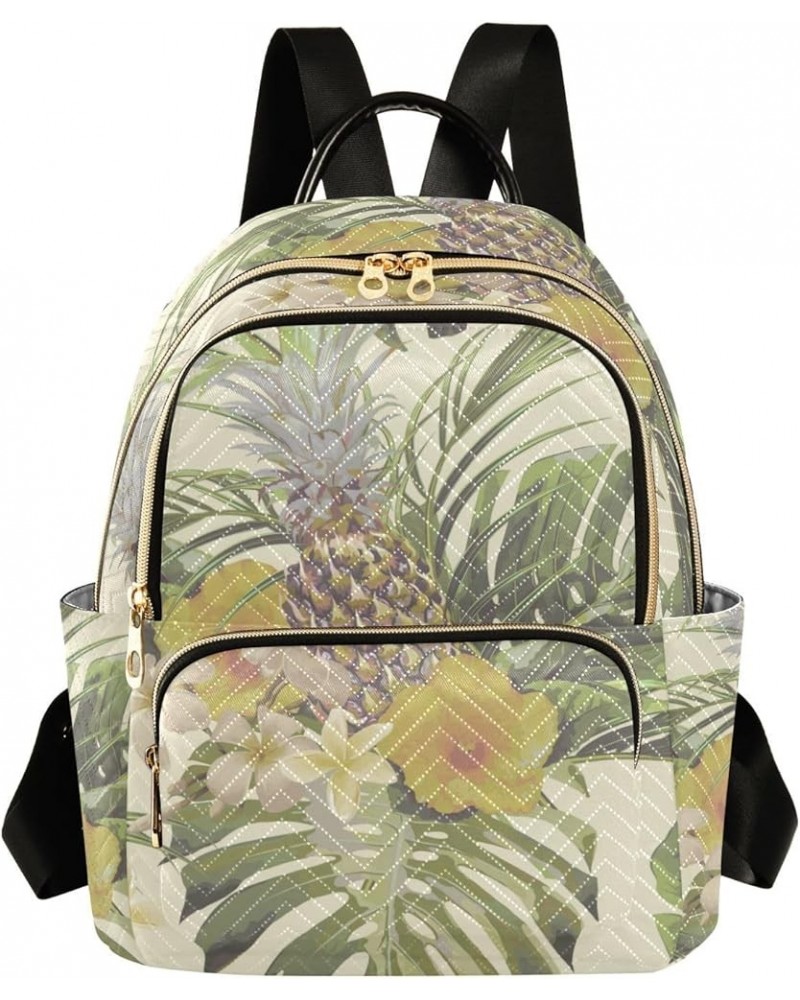 Pineapple Tree Fashion Travel Backpack for Women Multi Pockets Lightweight Purse for Women-S Multicolor Small $17.04 Backpacks