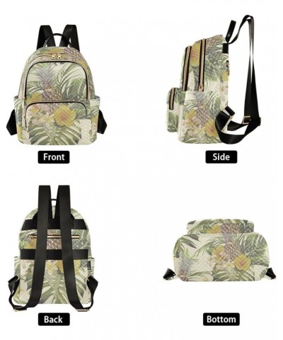 Pineapple Tree Fashion Travel Backpack for Women Multi Pockets Lightweight Purse for Women-S Multicolor Small $17.04 Backpacks