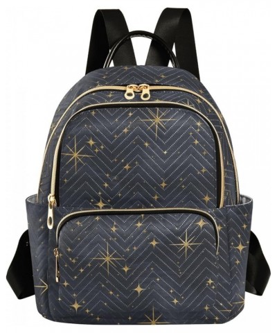 Elegant Stars Night Sky Pattern Women's Backpack Purse Causal Daypack Work Travel College Business Trip Bag Shoulder Bag Smal...